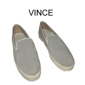 Vince Brenden White Slip On Womens Sneakers  Size 9.5